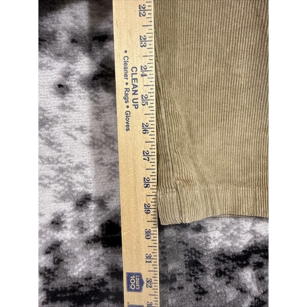 LL Bean Pants‎ Mens Size 36x32 Beige Corduroy Stretch Organic Cotton Preppy